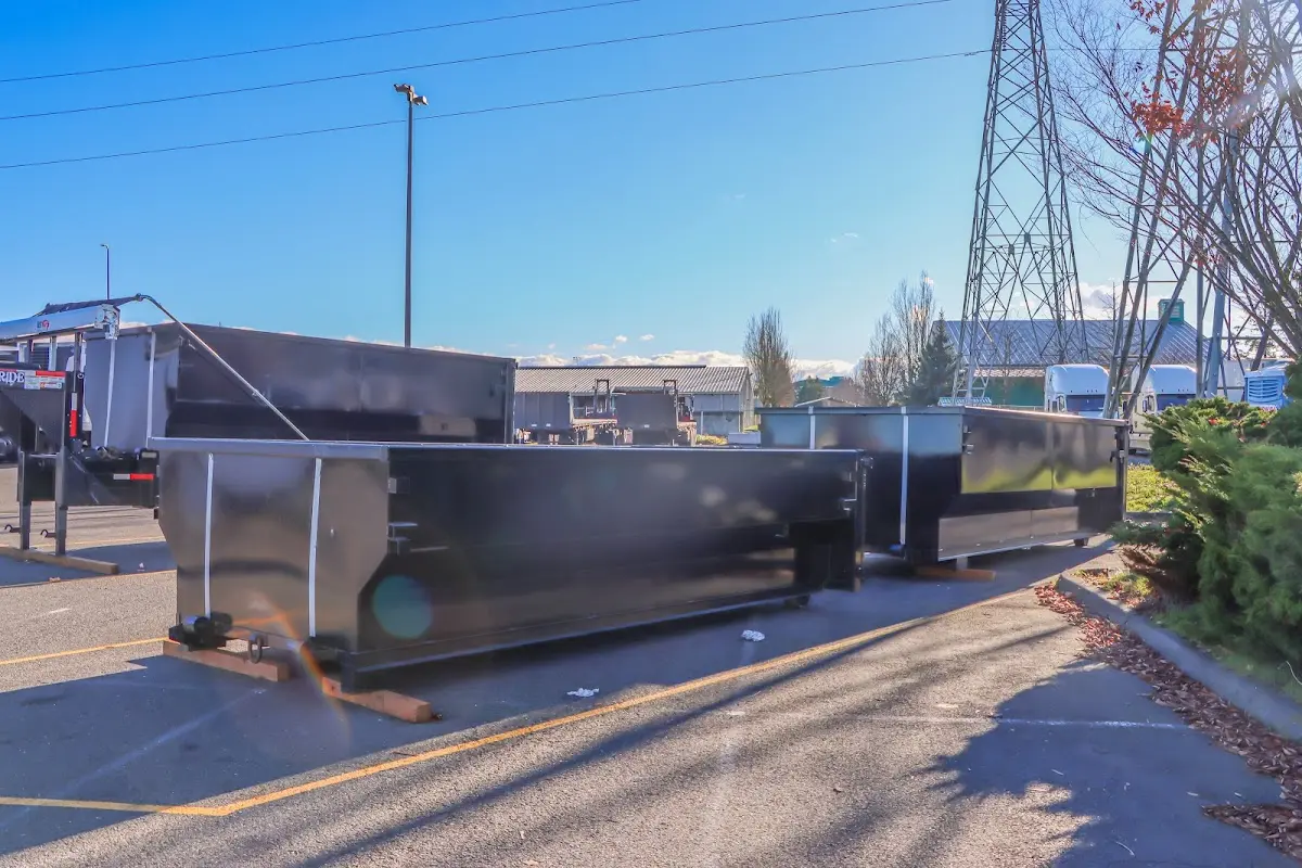 Roll-off dumpster ready for waste disposal at job site for Demolition Dumpster Rental in Rhinebeck